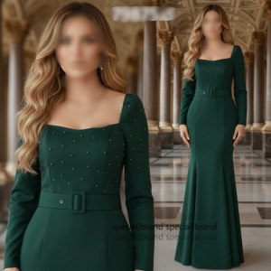 لباس مجلسی زنانه شیما سبز (j)