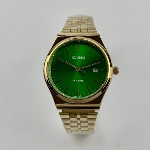 ساعت کاسیو مردانه casio c791 طلایی صفحه سبز