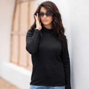Alternative view of بلوز یقه اسکی زنانه سفید (Bt)