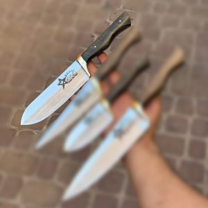چاقو سلاخی مخصوص قصابی از ست 4 عددی استیل ستاره (nx)
