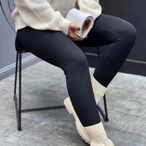 شلوار تو خز زنانه مشکی (n) (nx)