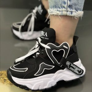 کتانی زنانه زارا مشکی-سفید 74997 (si) (p1)