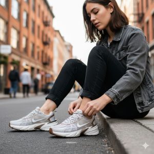 کفش اسپرت زنانه نایک V2K Run طوسی (ho) کد (p2)SH111a