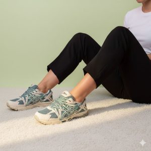 کتونی زنانه آسیکس Gel‑Kahana 8 سبز-کرم (ho) SH017 (nx)