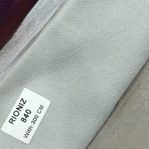 Alternative view of پرده آماده پانچی 1.5 متری حریر ساده با کناره کتان نقره‌ای روشن (kr-840) کد P153
