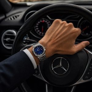 ساعت مردانه پتک فیلیپ بند فلزی صفحه آبی (E) کد W037(p1)