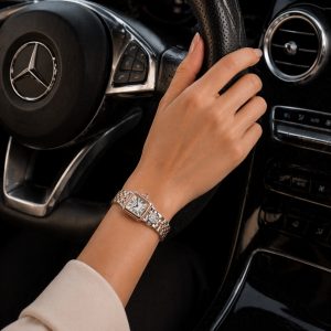 ساعت زنانه کارتیر پنته بند استیل نقرهای رزگلد (E) کد W028 (p)