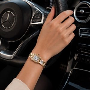 ساعت زنانه کارتیر پنته بند استیل طلایی (E) کد W024(p2)