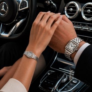 ست ساعت کارتیر پنته بند استیل نقرهای (E) کد W030 (p)