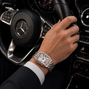 ساعت مردانه کارتیر پنته بند استیل نقرهای طلایی (E) کد (p2)W027