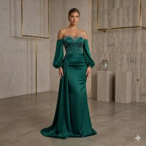 لباس مجلسی زنانه ژانت سبز (j) کد L226