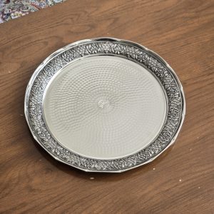 Alternative view of سینی مسی رز کروم طرح نازگل