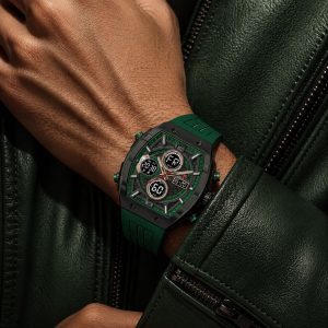 ساعت مچی دو زمانه اسپرت مردانه جَکلین رنگ سبز مدل JN-1399521M کد W176(nx)