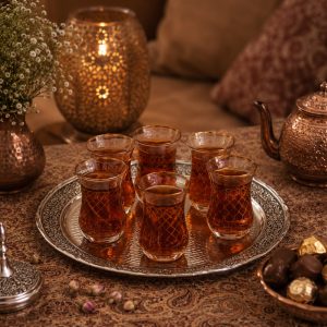 سینی مسی رز کروم طرح نازگل