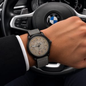 ساعت مچی مردانه کاونت طوسی بند چرمی (zz) کد W1245 (nx)