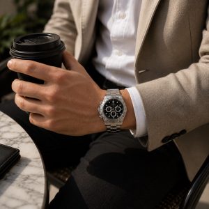 ساعت مردانه رولکس طرح دیتونا نقره ای rolex rl657 (e) کد W461(nx)