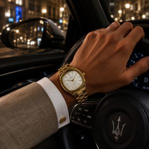 ساعت مچی مردانه کاونت بند فلزی طلایی صفحه سفید (zz) کد W1231