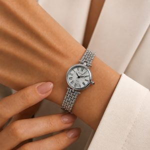 ساعت زنانه رویدا مدل Royal بند استیل صفحه سفید نقره ای (E) کد W1221 (nx)