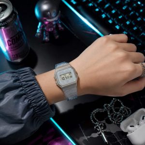 ساعت زنانه کاسیو F91 طوسی کد W435(p)