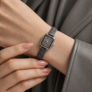 ساعت دنیل ولینگتون (RL) بند چرم طوسی (E) کد W103 (nx)