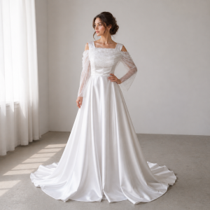 لباس مجلسی زنانه بیتا سفید (j) کد L167