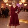 لباس مجلسی زنانه ایسلا زرشکی (j) کد L261