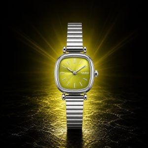 Alternative view of ساعت زنانه نایدو مربع بند باز صفحه سبز A کد W289 (nx)