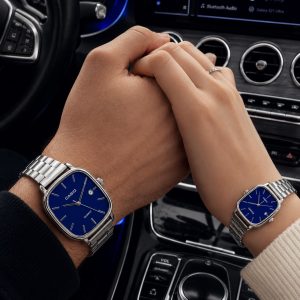 ساعت ست زنانه مردانه کاسیو کلاسیک اولد مانی وینتیج SNB نقرهای صفحه سورمهای کد W415 (p)