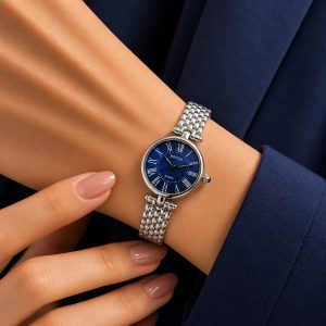 ساعت زنانه رویدا مدل Royal بند استیل صفحه آبی (E) کد W1216 (p)
