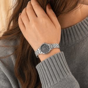 ساعت زنانه نایدو (CM) بند استیل صفحه خاکستری (E) کد W084 (p)