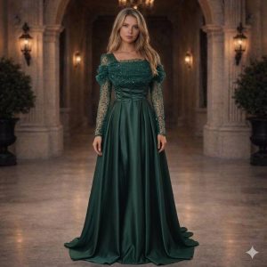 لباس مجلسی زنانه بیتا سبز (j) کد L169