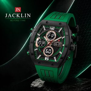 ساعت دو زمانه اسپرت جاکلین JN-1399521M سبز کد WH506 (p)