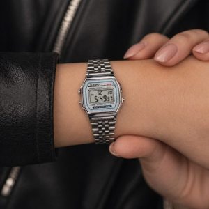 ساعت زنانه کاسیو کلاسیک دیجیتال بند استیل صفحه آبی روشن (E) کد W125 (p)