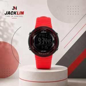 Alternative view of ساعت مچی اسپرت دیجیتال جاکلین زنانه قرمز مدل JN-1399506L کد WH336 (p1)