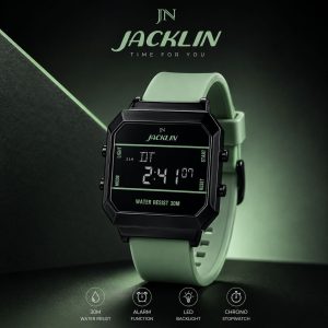 Alternative view of ساعت مردانه دیجیتال جاکلین سبز-مشکی JN-1399515M کد WH470 (p)