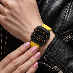 ساعت زنانه دیجیتال جاکلین زرد-مشکی JN-1399515M کد WH465(p)