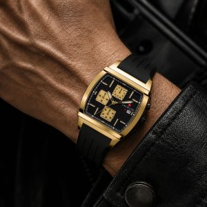 ساعت مچی کورنوگراف مردانه جاکلین JN-1399529M مشکی-طلایی کد WH585 (nx)