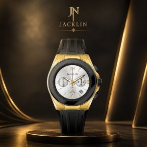 ساعت کورنوگراف جاکلین JN-1399528M مشکی-طلایی کد WH574 (nx)